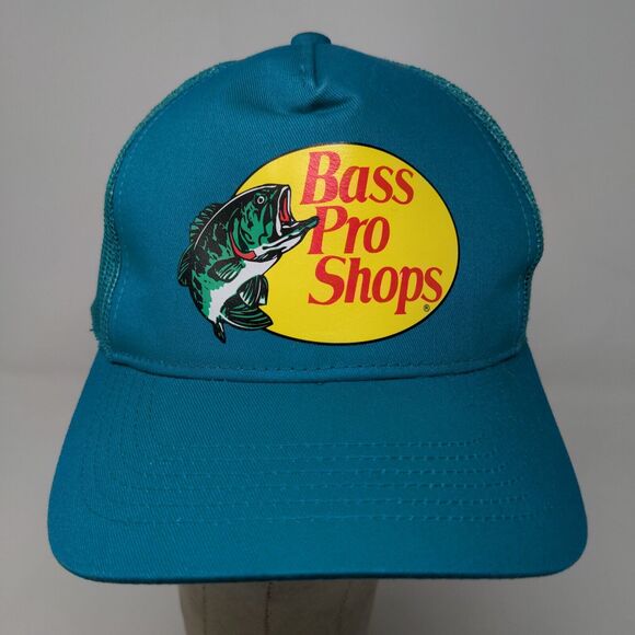 Bass Pro Shops Men's Snapback Hat Gone Fishing Trucker Cap Blue OSFM - Picture 3 of 12